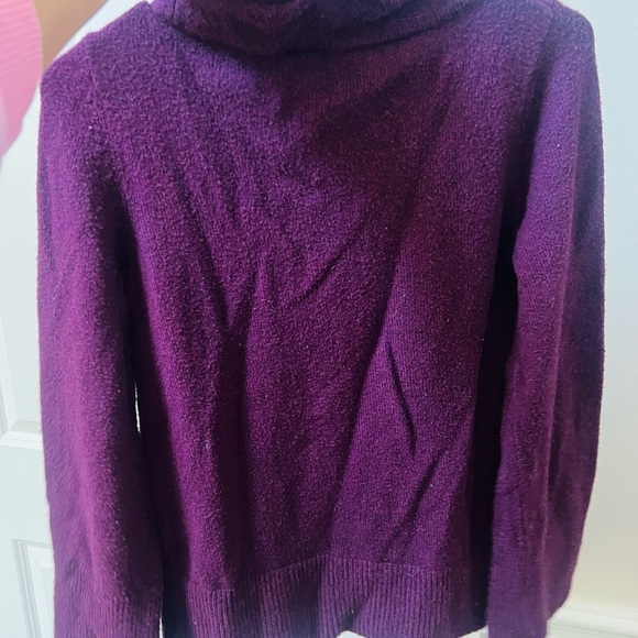 LOFT Rich Plum Turtleneck Sweater - Picture 5 of 5